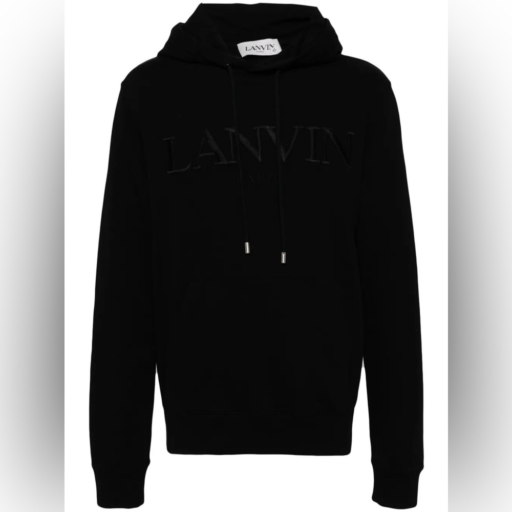 Men’s Lanvin logo-embroidered Hoodie Black Large
